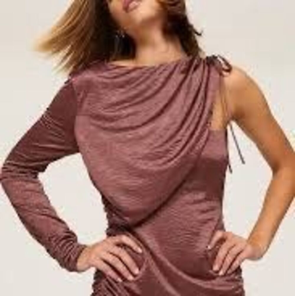 Collective Brown Ruched Dress by Love Whit - Picture 2 of 11
